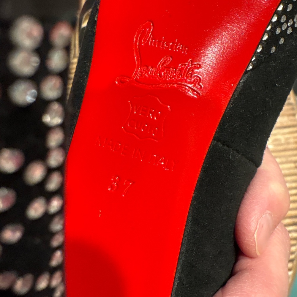 Christian Louboutin Eugenie Crystal Rhinestone Heels - Picture 13 of 15